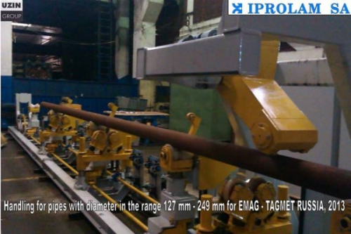 Automated system for pipe transport and control with 5&quot; – 9”5/6 diameter //TMK–TAGMET-TAGANROG METALLURGICAL WORKS - EMAG