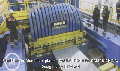 Stretcher for Aluminium plates // DANIELI ITALY for DALIAN CHINA, Designed by IPROLAM
