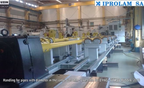 Automated system for pipe transport and control with 2”3/8 – 9”5/8  diameter //VYKSA STEEL WORKS– UNITED METALLURGICAL COMPANY - EMAG